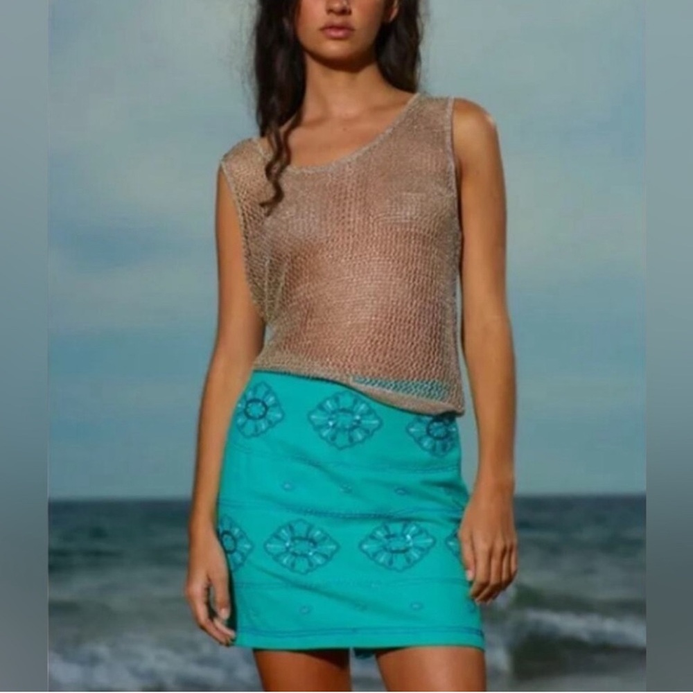 ZARA BEADED MINI SKIRT